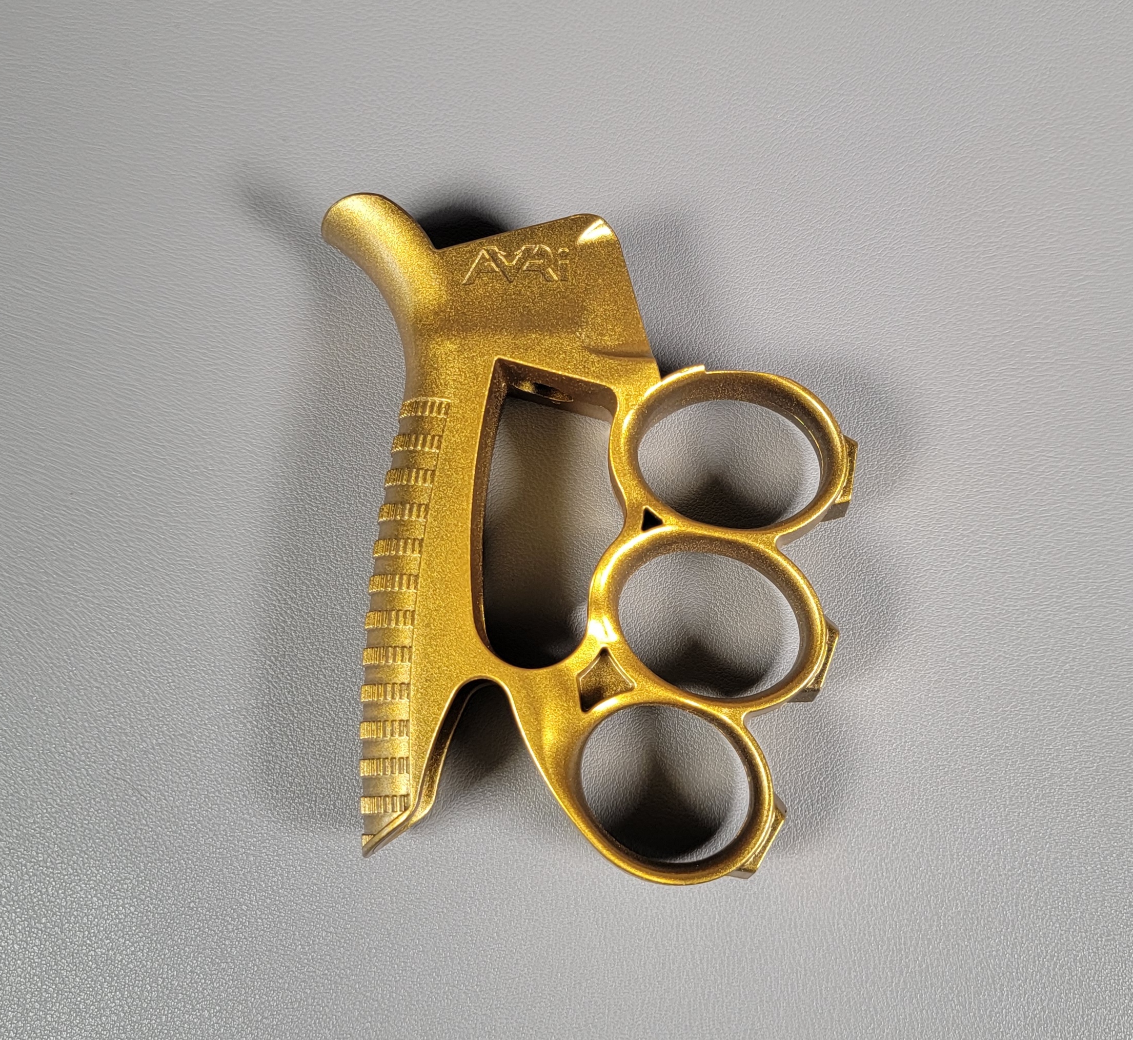 Brass Colored AVRI Knuckle Grip for AR15 - ARDADDY